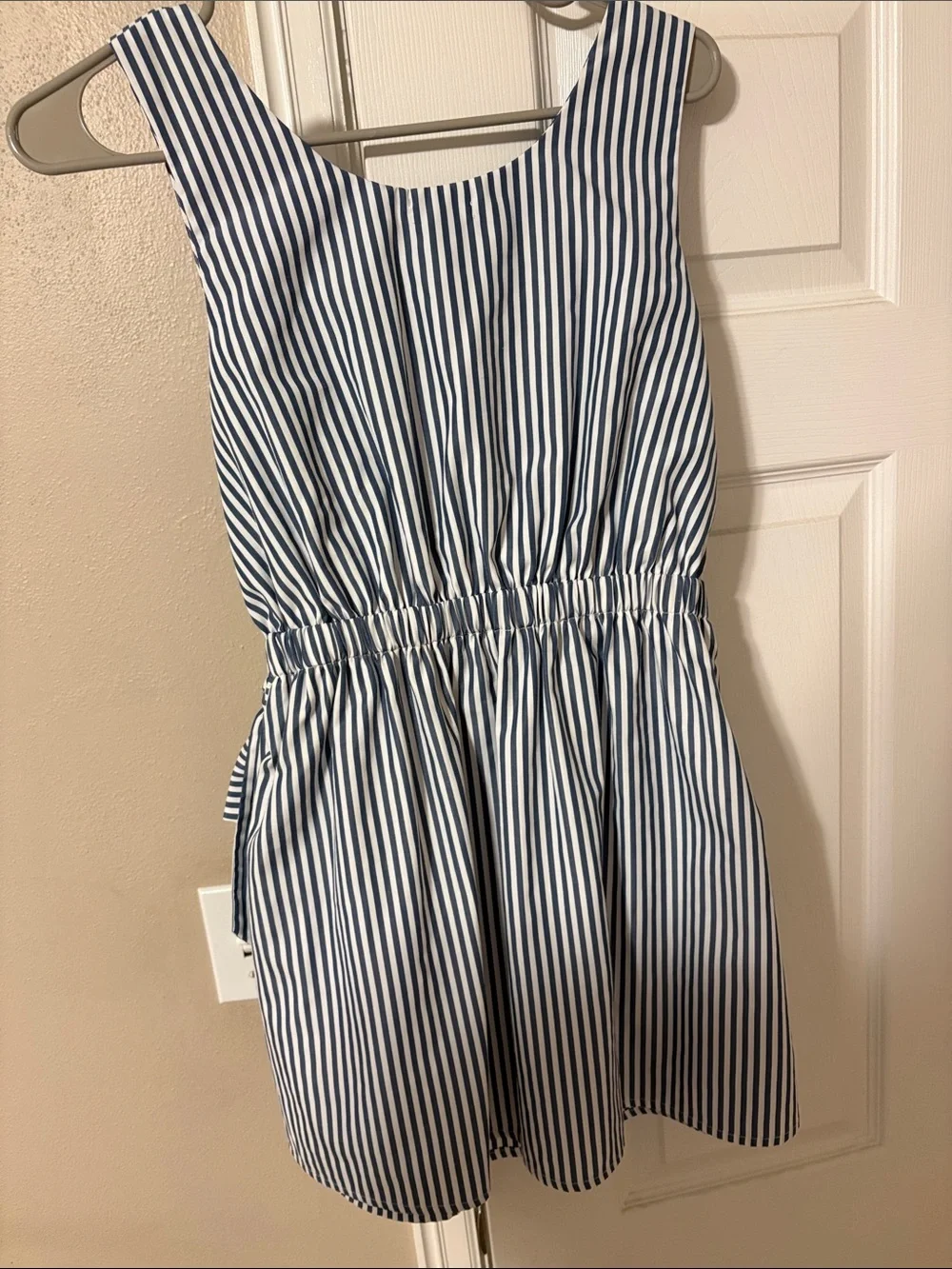 Kids Habitual Navy & White Striped Wrap Mini with Side Knot